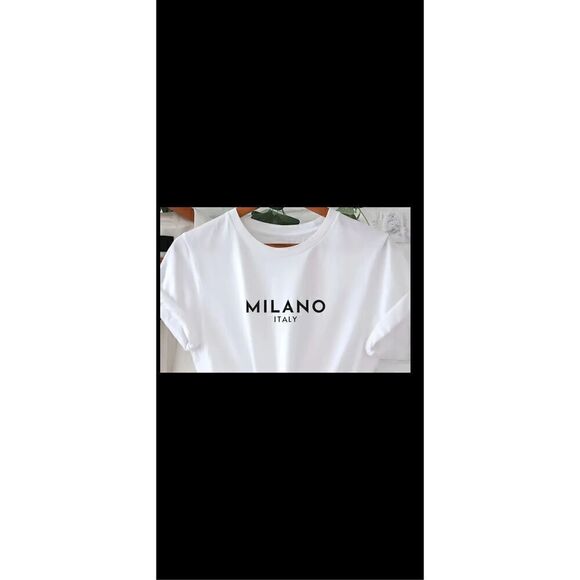 Milano crisp white tee. Size lg - Picture 3 of 10